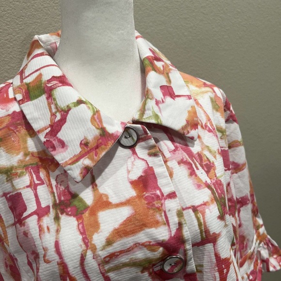Chico Jacket Women's 4 Chico For Colorful 3/4 Sleeve Button Up - Picture 5 of 10